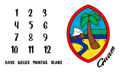 Milestone Blanket Kawaii Guam Seal