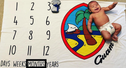 Milestone Blanket Kawaii Guam Seal